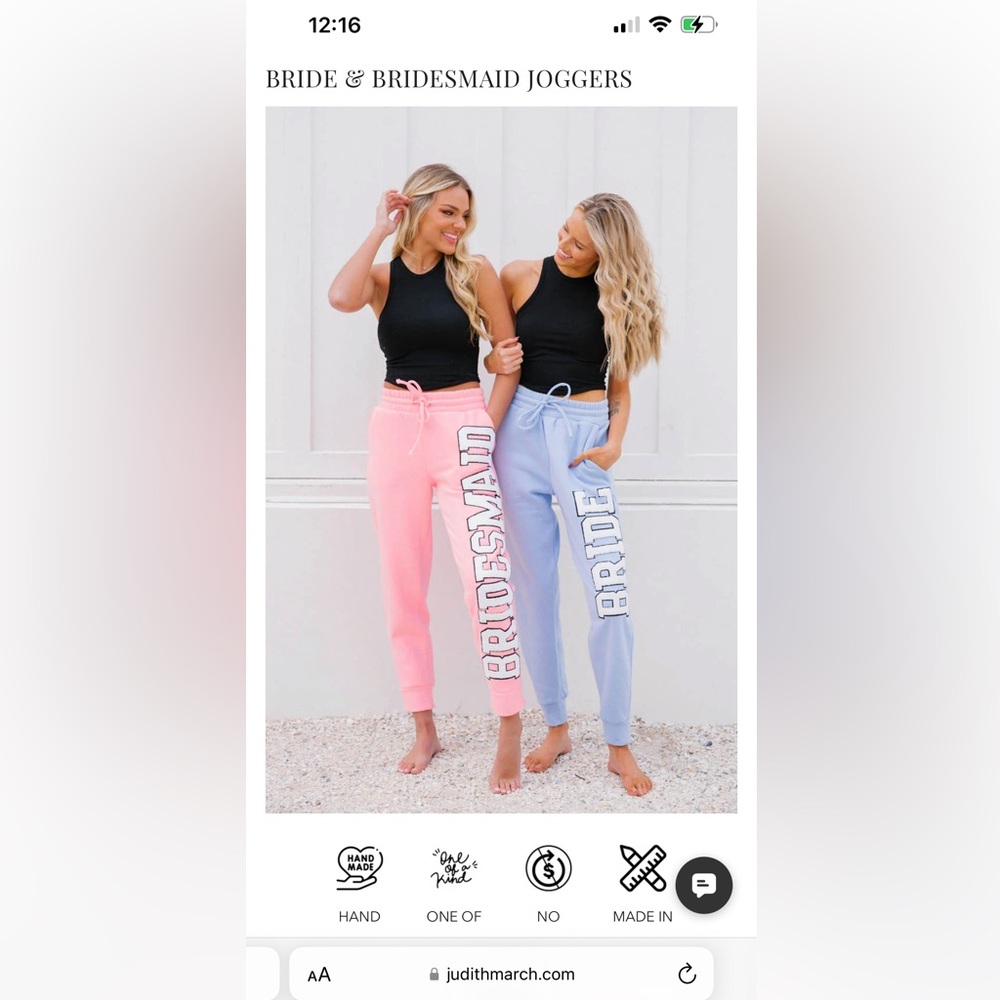 Judith March Blue Bride Joggers